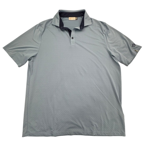 Kjus Polo Shirt Men XL Blue Savin Structure Short Sleeve Performance Golf Tennis - Picture 1 of 9